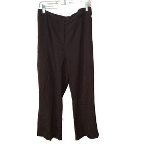 𝅺MAGGIE Barns Women Pants 6 Petite Brown Polyester Rayon Spandex